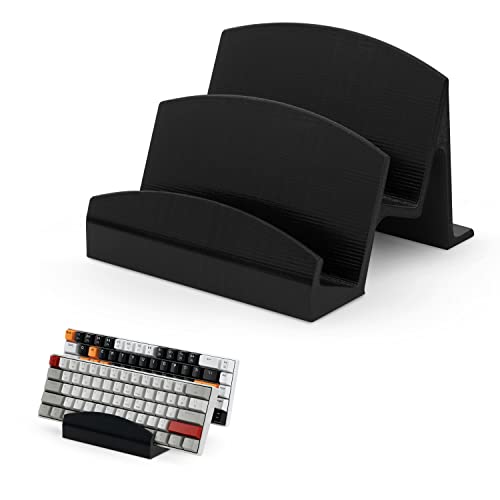 BRAINWAVZ Dual Desktop Keyboard Stand & Holder, Organize Your Desk, Reduce Clutter, Suitable for All Size Keyboards (DK01) - color: DK01