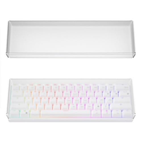 GEEKRIA Premium Acrylic Keyboard Dust Cover for 60% Compact 61 Keys Keyboard Compatible with RK Royal KLUDGE RK61, Razer Huntsman Mini 60% Gaming Keyboard - style: Frosted