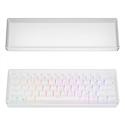 GEEKRIA Premium Acrylic Keyboard Dust Cover for 60% Compact 61 Keys Keyboard Compatible with RK Royal KLUDGE RK61, Razer Huntsman Mini 60% Gaming Keyboard - style: Frosted