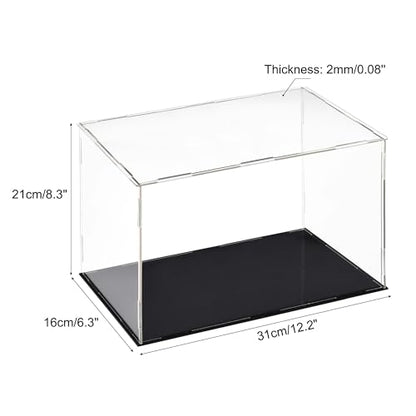 uxcell Acrylic Clear Display Case Box Dustproof Protection Showcase Cube Collectibles Show Box 11.8x5.9x7.9inch - size: 11.8x5.9x7.9inch