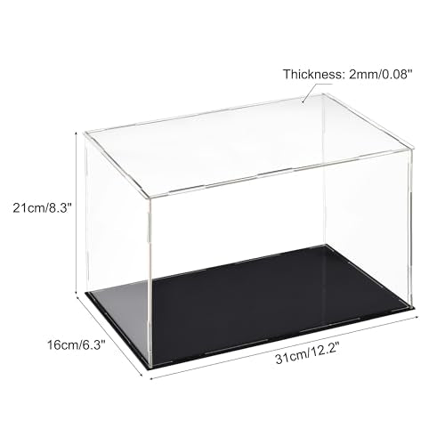 uxcell Acrylic Clear Display Case Box Dustproof Protection Showcase Cube Collectibles Show Box 11.8x5.9x7.9inch - size: 11.8x5.9x7.9inch