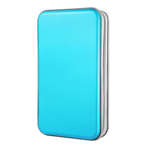 DVD Case, Bivisen CD Case Holder Wallet Binder 96 Capacity CD/DVD Cases Storage Holder Binder Organizer Wallet Book for Car Home Travel (Sky Blue) - color: Sky Blue