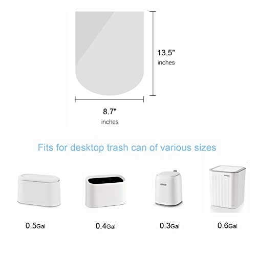 SUBEKYU Mini Trash Bags for Mini Trash Can,7 Rolls White Trash Bags for Desktop Wastebasket of Various Sizes,105 Count Total - color: white trash bag