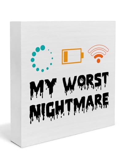 Funny Gaming Gifts for Gamers, My Worst Nightmare Playroom Home Wooden Box Sign Decor, Gaming Room Desk Decor