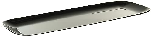 Bluesky Trading Black Plastic Organic Rectangle Tray (Pack of 2) - 17.5" - Sleek Design, Perfect Serving Platters For Weddings, Birthday Parties, Entertaining, Special Events, & More - style: Black