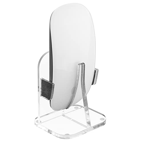 Acrylic Stand Base Compatible with Apple Magic Mouse 1 & 2 | Vertical Mount Holder for Charging Magic Mouse, Sturdy Acrylic Storage Organizer, Cable Not Included, Clear Stand Only - style: vertical style