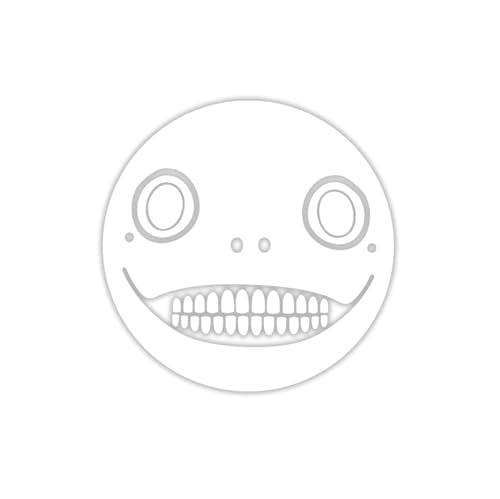 Nier Automata Yorha Emblem Emil Vinyl Decal Sticker for Window Car Laptop Bedroom Wall 5" in x 5" in (White, Emil) - color: White, size: Emil