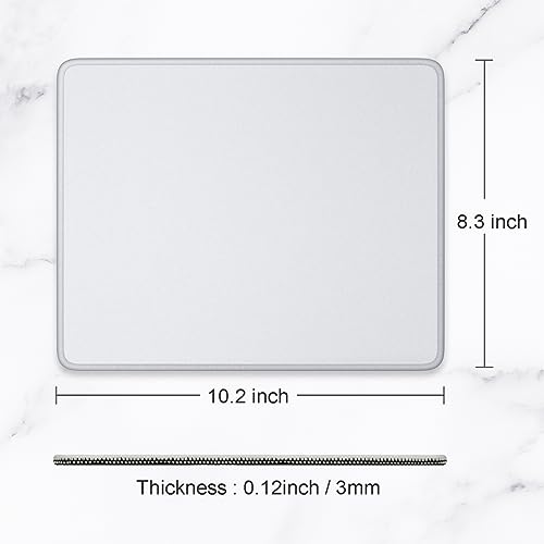 Hsurbtra Mouse Pad, Premium-Textured Square Mousepad 10.2 x 8.3 Inch, Stitched Edge Anti-Slip Waterproof Rubber Pretty Cute Computer Mat for Office Gaming Laptop Women Kids Space Gray - color: Space Gray, size: Square Mousepad (10.2" x 8.3")