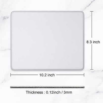 Hsurbtra Mouse Pad, Premium-Textured Square Mousepad 10.2 x 8.3 Inch, Stitched Edge Anti-Slip Waterproof Rubber Pretty Cute Computer Mat for Office Gaming Laptop Women Kids Space Gray - color: Space Gray, size: Square Mousepad (10.2" x 8.3")