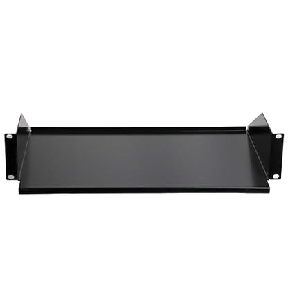 Aeons 2U 19-inch Universal Server Shelf Rack Mount Cantilever Center Mount Shelf 10" Deep, Fixed 19" Server Rack Cabinet Solid Shelf Black - style: 2U-10" Solid