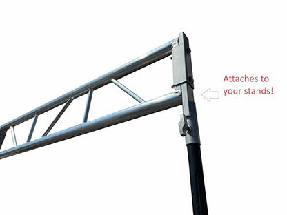 15Ft. Length IBeam Aluminum Lighting Trussing Truss 2" Tubing W/Stand Adapters. 550 LB. Capacity