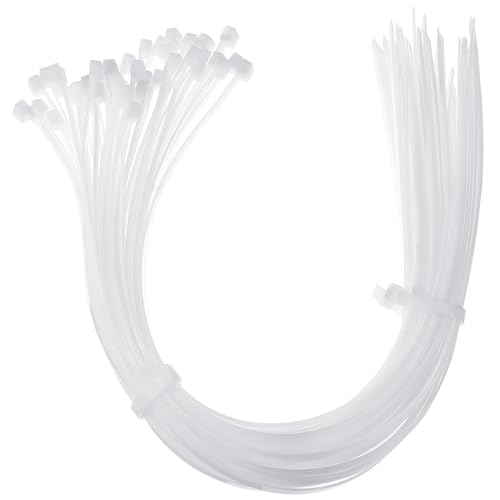 Shappy 40 Inch 50 Pcs Zip Ties Heavy Duty Strong Large Cable Wire Ties Zip Industrial Sturdy Wire, Awnings Tying Branches Bundling of Crops Fixed Water Pipes (White) - color: White, size: 40 inch