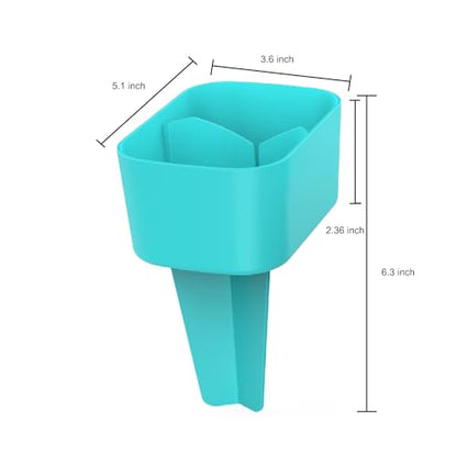 Sand Beach Cup Holder with Pocket Beach Sand Coasters Drink Cup Holders for Travel Multicolor 2 Pack Color Deep Blue/Lake Green - color: Deep Blue/Lake Green