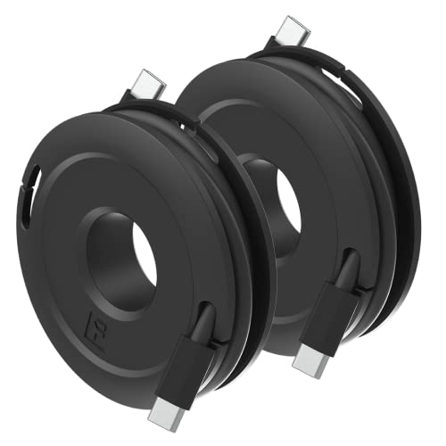 Side Winder Mini and Max Headphone, Earbud and Charging Cable Winder and Organizer Perfect for Wrapping Earbuds and Cords for Travel and Organization 2-Pack (Black, Max) - color: Black, size: Max