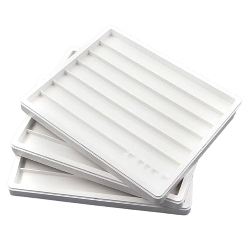 Layer Keycap Storage Box with Detachable Lid Permanent Polystyrene Planner Compact Plan for Mechanical Keyset Enthusiast - color: White
