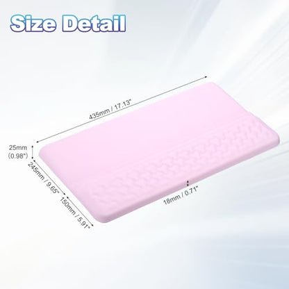 PATIKIL Computer Keyboard Stand with Wrist Rest, Computer Wrist Support Pad, Keyboard Stand Riser Holder Pad for Office Desk Gaming Home, Pink - color: Pink