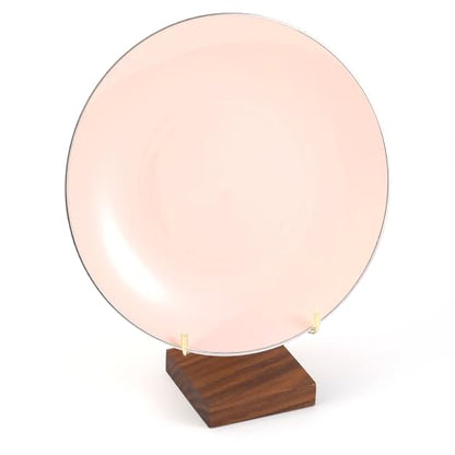 Adjustable Metal Arm Display Stand, 4 inches Tall, Wooden Base | For Easel, Plate, Rock, Picture, Crystal, Wreath, Coral