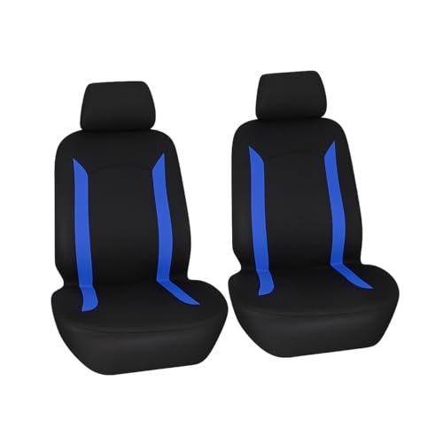Bittwee Car Front Seat Cover Only, Breathable Sporty Vehicle Front Seat Protector with Separate Headrest Cover, Scratchproof Auto Chair Protection Accessories, Universal for Vehicles (Blue/Black) - color: Blue/Black