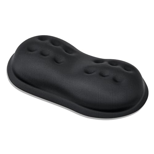 VANKEY Mouse Wrist Rest, Desk Wrist Pad for Mouse, Comfortable Computer Mouse Wrist Support, Ergonomic Wrist Rest with Memory Foam Fillings, Non-Slip Base (Black) - color: Black