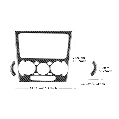 AIRSPEED for Subaru Impreza 2005 2006 2007 Center Screen AC Button Frame Cover Carbon Fiber Center Console Air Condition Button Interior Trim Accessories, Black - color: AC Button Frame Black