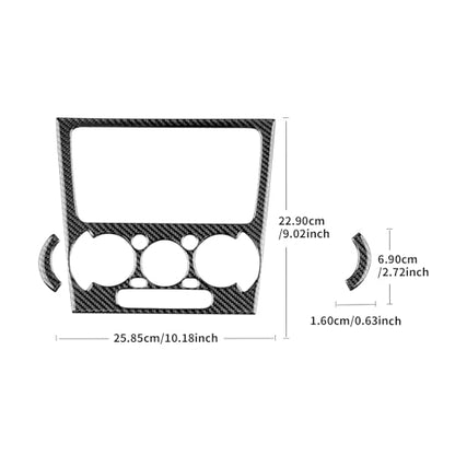AIRSPEED for Subaru Impreza 2005 2006 2007 Center Screen AC Button Frame Cover Carbon Fiber Center Console Air Condition Button Interior Trim Accessories, Black - color: AC Button Frame Black