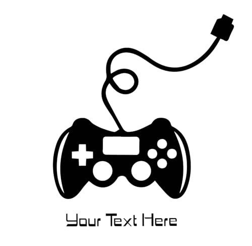 Personalized Gamer Wall Decal - Custom Name Controller Vinyl