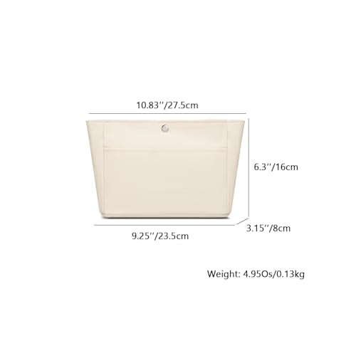 YONEBN waterproof Storage Bag Lightweight Large Capacity nylon Bag Inner Bag Handbag Organizer - color: Nylon/Creamy White