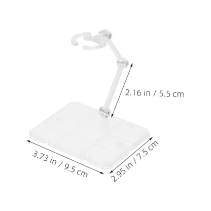 Yardwe Clear Figure Stand 2 Pack Action Figure Display Stand Base for Dolls Models and Collectibles Adjustable Angle Support Holder for Toy Display Easy Assembly