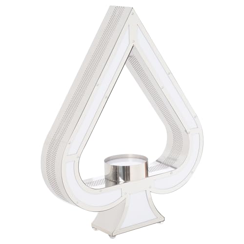 LED Lighted Liquor Bottle Display Shelf Ace of Spades Bottle Display Stand with Remote Control 7 Color Adjustable Glowing Wine Bottle Display LED Champagne Bottle Presenter for Bar Nightclub Party - color: Silver-ace of Spades