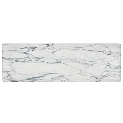 Home Dynamix Cozy Living Modern Marble Runner Anti-Fatigue Kitchen Mat, Non-Slip Floor Mat, Padded Standing Desk Mat, Grey/White, 17.5"x55" - color: Grey/White, size: 55"L x 17.5"W x 0.5"Th