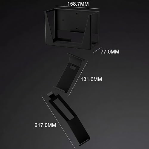 Wall Mount for Xbox Series S - All Metal Vertical Hanging On Wall Near or Behind TV Left/Right, Wall Mount Kit with Detachable Controller Holder, Black - color: Black