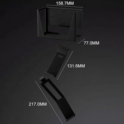 Wall Mount for Xbox Series S - All Metal Vertical Hanging On Wall Near or Behind TV Left/Right, Wall Mount Kit with Detachable Controller Holder, Black - color: Black