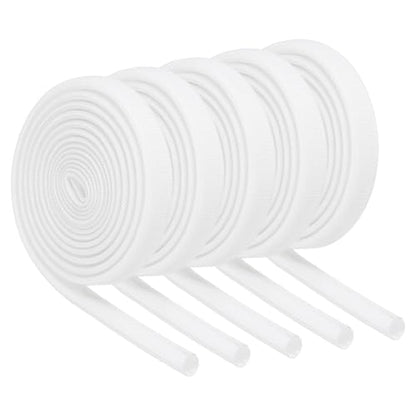 MECCANIXITY 5Pcs Wire Insulation Braid Fire Sleeve,3.28Ft-4mm ID White, High Temp Silicone Coated Fiberglass Sleeving for Automotive Hose Lines Electrical Wiring - color: White, size: 3.28Ft-4mm