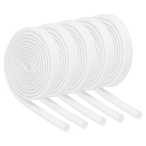 MECCANIXITY 5Pcs Wire Insulation Braid Fire Sleeve,3.28Ft-4mm ID White, High Temp Silicone Coated Fiberglass Sleeving for Automotive Hose Lines Electrical Wiring - color: White, size: 3.28Ft-4mm