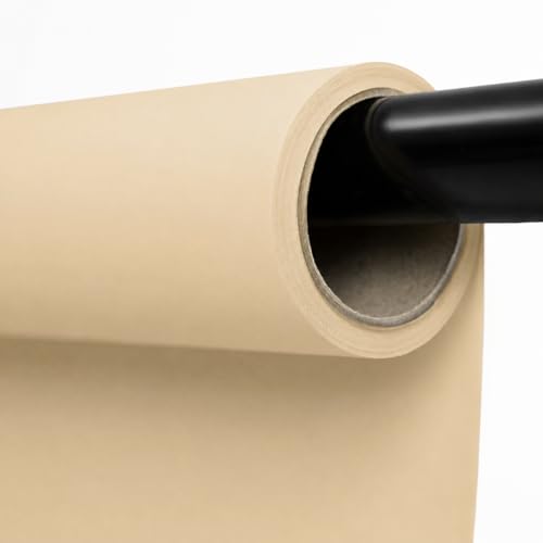 Kate Seamless Paper Backdrop for Photography Beige Cream Backdrop Paper (106.8''x32.8' Ivorine) - color: Ivorine, size: 106.8''x32.8'