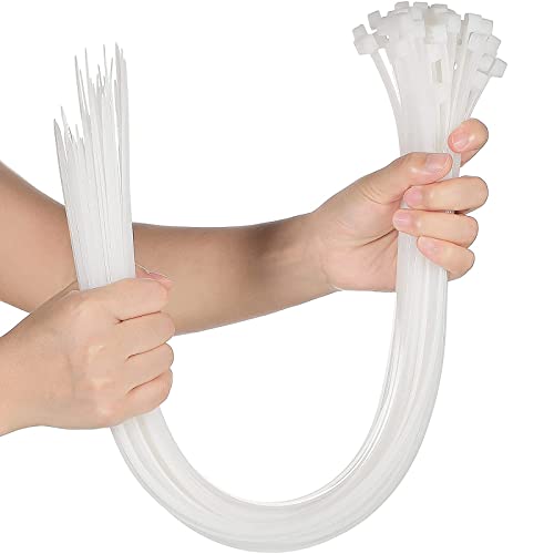 Shappy 36 Inch 50 Pcs Zip Ties Heavy Duty Strong Large Cable Wire Ties Zip Industrial Sturdy Wire, Awnings Tying Branches Bundling of Crops Fixed Water Pipes (White) - color: White, size: 36 inch