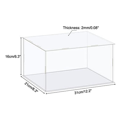 MECCANIXITY Acrylic Display Case Box Clear Dustproof Protection Showcase 12.2x8.3x6.3 Inch for Collectibles Display - size: 12.2x8.3x6.3 Inch