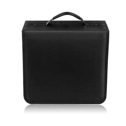 DVD/CD Case Holder - 256 Capacity Disc Storage Wallet Binder for Car, Home, Office, Travel (Black) - color: 256 Black