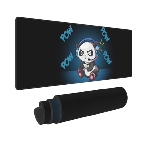 Cute Cartoon Panda Mouse Pad Large Gaming Mousepad Non-Slip Rubber Base Keyboard Mouse Mat for Laptop Keyboard Desktop 31.5 x 11.8 inch - color: Cute Cartoon Panda