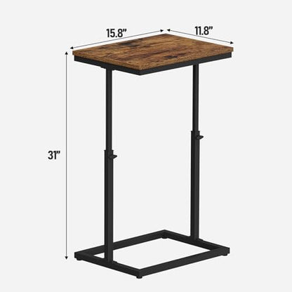 TUTOTAK End Table, Side Table, Tall Couch Table, Sofa Table, Living Room, Bedroom，Brown TB01BB083P - color: Brown, size: 1 Pack, style: Large