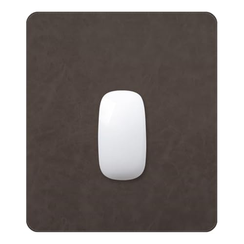 Smalll Premium PU Leather Desk Pad - Non-Slip Waterproof Mouse Pad with Stitched Edges Portable Size Mouse pad for Home Ofiice 9.8"x 8.3" S Dark Coffee - color: Dark Coffee, size: 9.8" x 8.3"