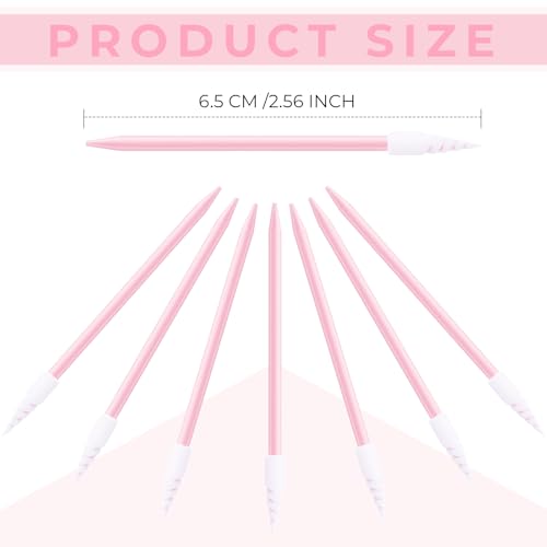 Chinco 200 Pcs Cleaning Swabs 2.56 Inch Sponge Tip Swabs Sticks for Printer Heads, Scanners, Camera Lenses, Chip Hard Disk Industries, Optical Lenses and Optical Equipment Makeup(Pink) - color: Pink