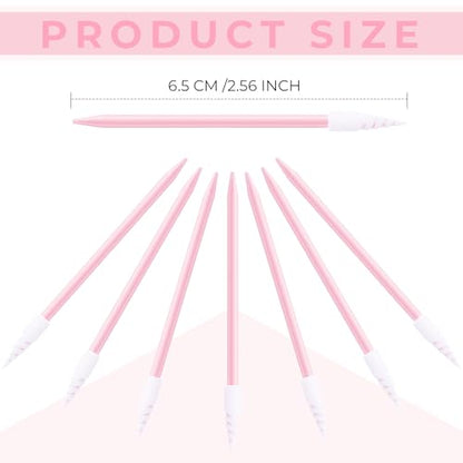 Chinco 200 Pcs Cleaning Swabs 2.56 Inch Sponge Tip Swabs Sticks for Printer Heads, Scanners, Camera Lenses, Chip Hard Disk Industries, Optical Lenses and Optical Equipment Makeup(Pink) - color: Pink