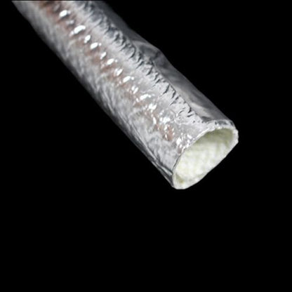 16mm - 5/8" Self Adhesive Aluminum Heat Resistant Sleeve Thermal Shield High Temp for Hoses, Wire Harnesses, Cables, Automotive, Exhaust 39" (1 Meter) - size: 16mm - 5/8" Dia - 39" Long