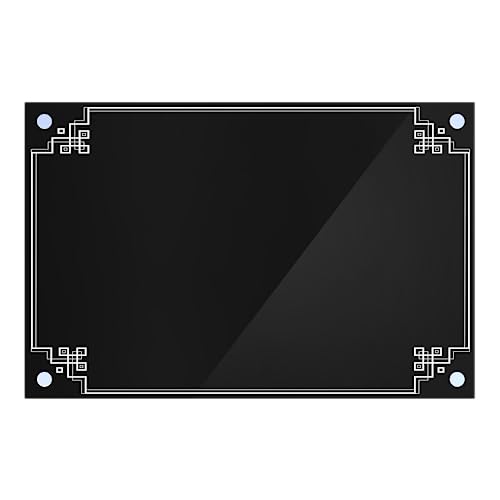 Acrylic Dry Erase Board for Wall with Stylish Border - Shipped Next Day, Made in USA, Non-Magnetic Whiteboard, Wall Mounted Board, Easy to Clean (Black - 11x14) - color: Deco - Black, size: 11"x14"