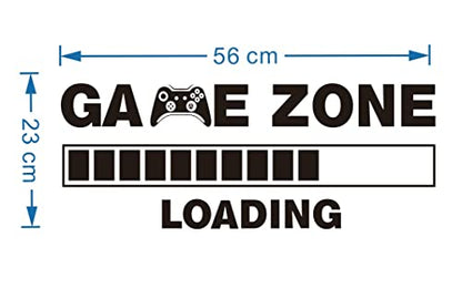 Kids Room Game Zone Loading Decor Sticker Boys Bedroom Gaming Room Wall Decal Living Wall Art Mural AFN112 (57x25cm)