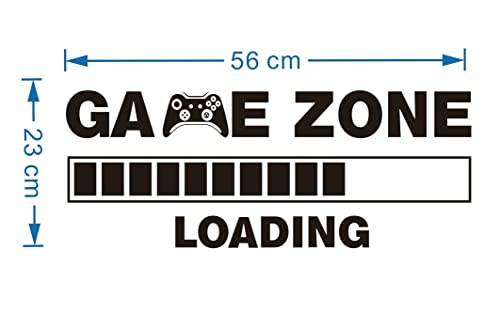 Kids Room Game Zone Loading Decor Sticker Boys Bedroom Gaming Room Wall Decal Living Wall Art Mural AFN112 (57x25cm)