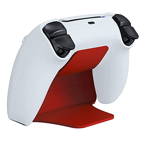 PlayVital Red Controller Display Stand for ps5, Gamepad Accessories Desk Holder for ps5 Controller with Rubber Pads - color: Red