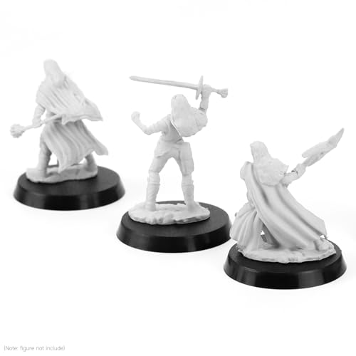 SIXPOINTS 100 Pieces Acrylic Miniature Bases,32mm/1.26 inch Round Model Bases 4mm/0.16inch Thick Circular Figure Display Stands Compatible with Gaming Miniatures or Wargames Role Playing Board Game Figure Toy(100PCS-32mm-black round) - color: 100PCS-32mm-