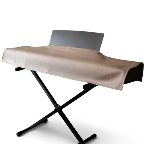 88 Keys Piano Keyboard Dust Cover PiuColor, Designed by Professional Pianist, Music Stand Compatible, Washable Digital Piano Cover, Blends with Your Room, Japan Design (Ash Brown) - color: Ash Brown